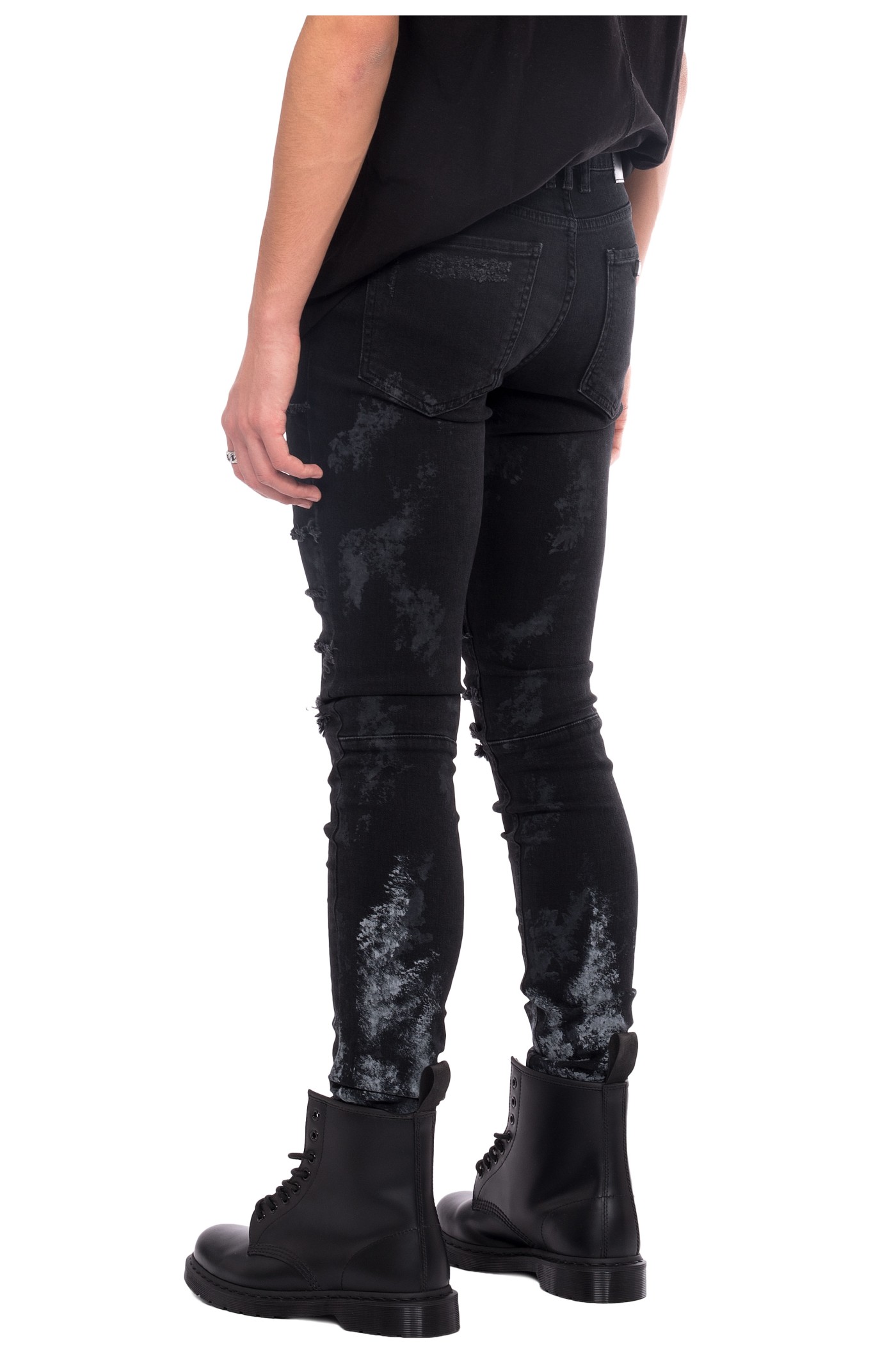 Destroyer Paint Jeans - Black Denim