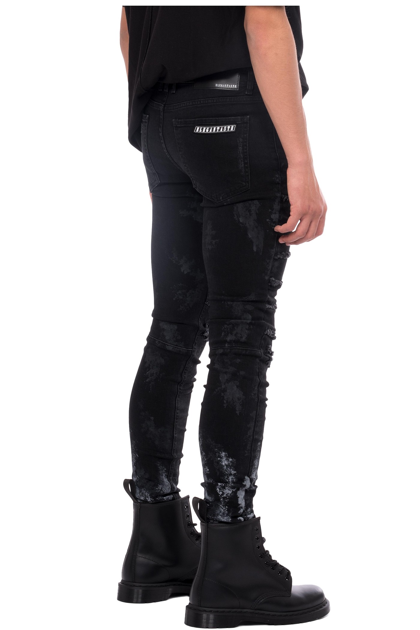 Destroyer Paint Jeans - Black Denim